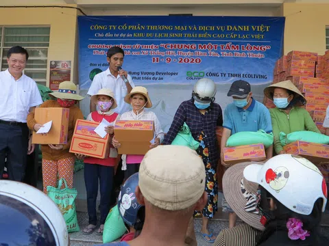 Bình Thuận: Chủ đầu tư dự án Lạc Việt, Công ty Danh Việt hỗ trợ bà con nghèo vượt đại dịch Covid 19